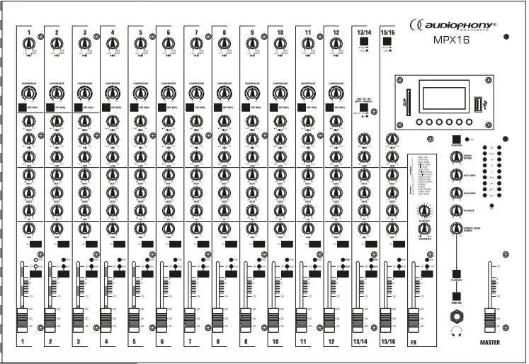audiophony MPX6 Orchestra Mixing Console-fig1