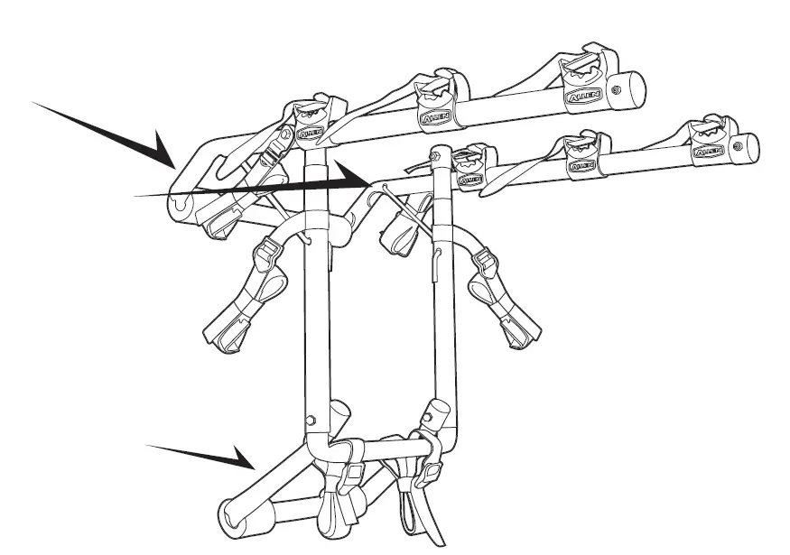 ALLEN SPORTS ZN103 Deluxe Trunk Mount 3-Bike Carrier fig 1