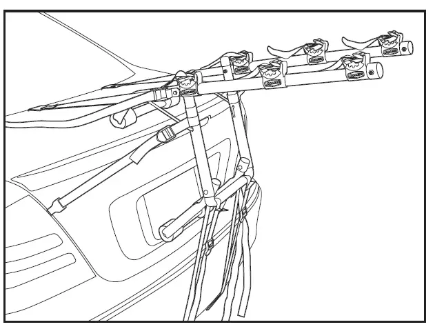ALLEN SPORTS ZN103 Deluxe Trunk Mount 3-Bike Carrier fig 5