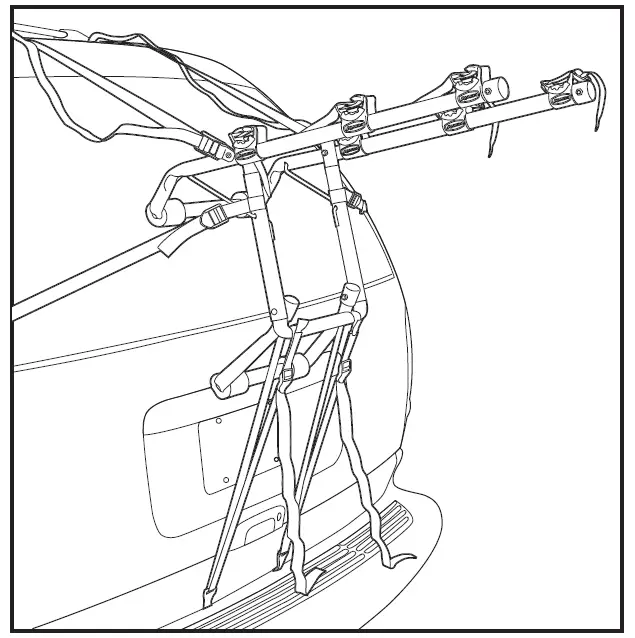 ALLEN SPORTS ZN103 Deluxe Trunk Mount 3-Bike Carrier fig 6