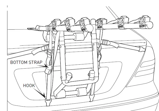 ALLEN SPORTS ZN103 Deluxe Trunk Mount 3-Bike Carrier fig 7