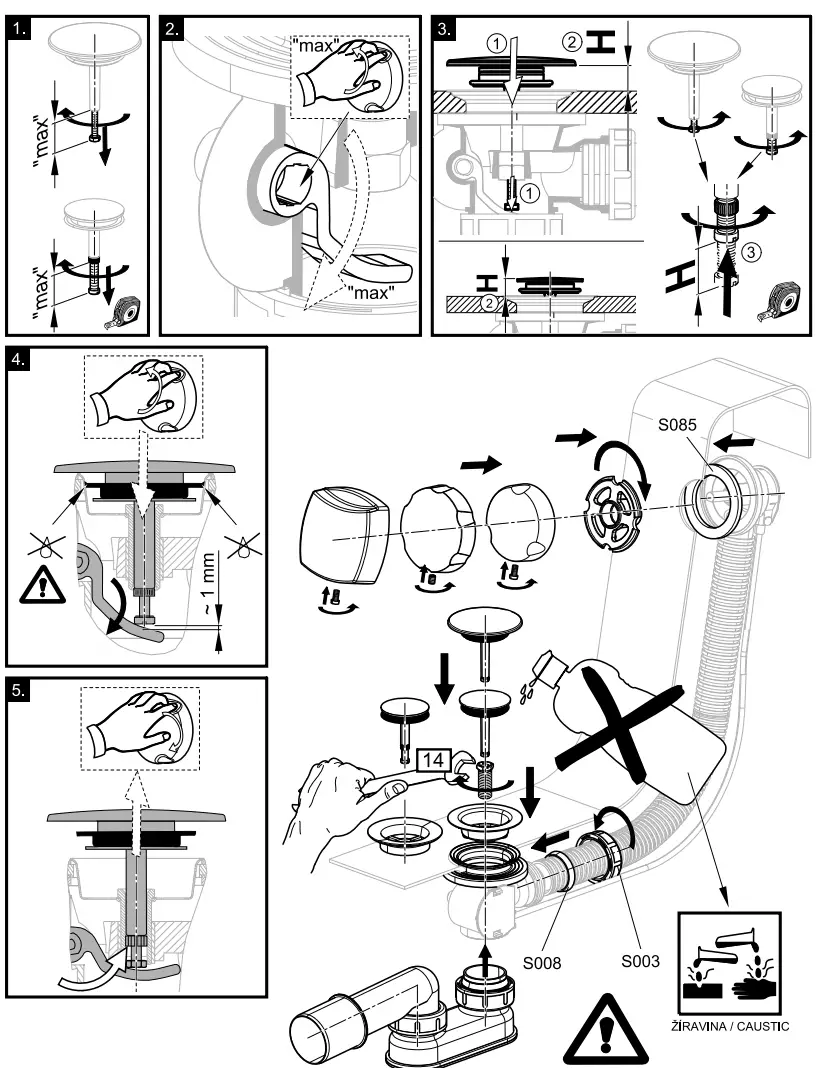 KALDEWEI 5878 7000 0999 Universal 587870000999 Universal Handle Set - Fig