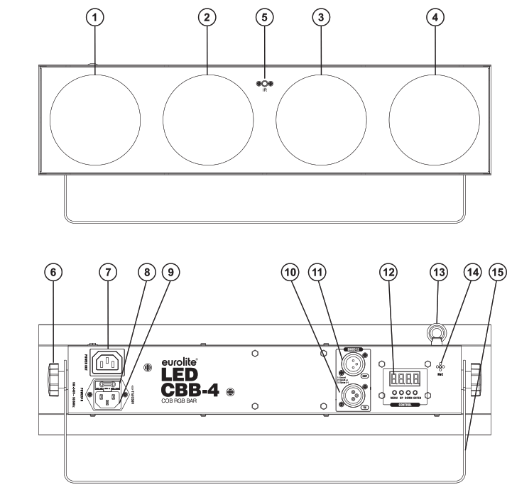 EUROLITE LED CBB 4 COB RGB Bar Light - fig 1