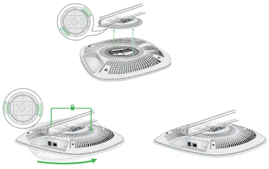 NETGEAR WAX615 Insight Managed WiFi 6 AX3000 Access Point - mounting plate3