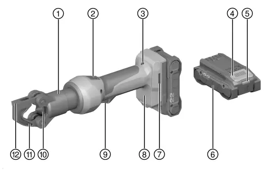 HILTI NCR 60 D-22, NCR 60 DC-A22 Cordless Hydraulic Crimpers - fig 3