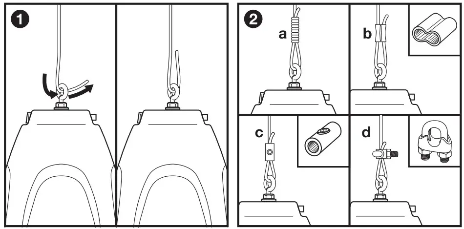 ROCKVILLE PEN-525T Hanging Pendant Speaker - instaiiations