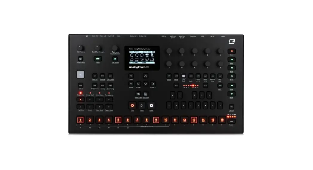 Elektron Four Mkii Black 4-voice Analog Synthesizer User Guide