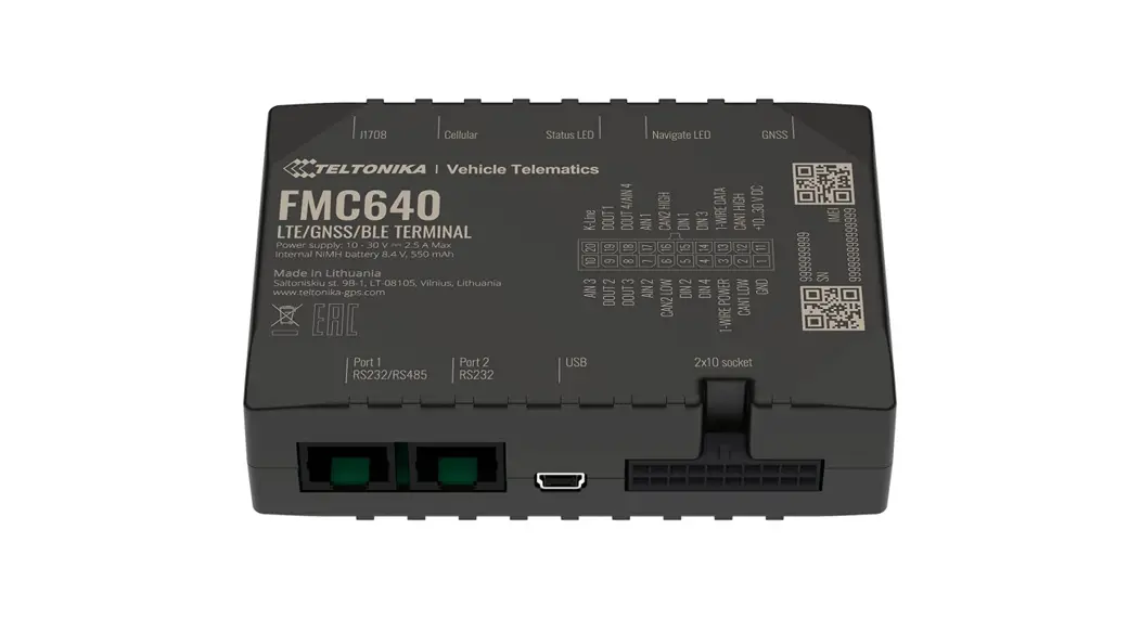 Teltonika Fmc640 4g Lte Bluetooth Dual Sim Gps Tracker User Manual