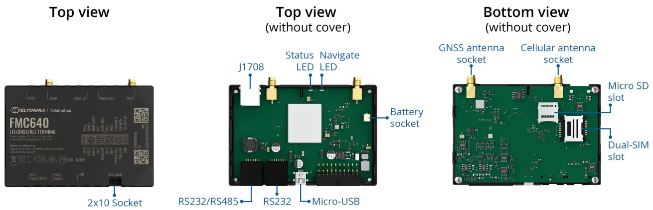 TELTONIKA FMC640 4G LTE Bluetooth Dual SIM GPS Tracker