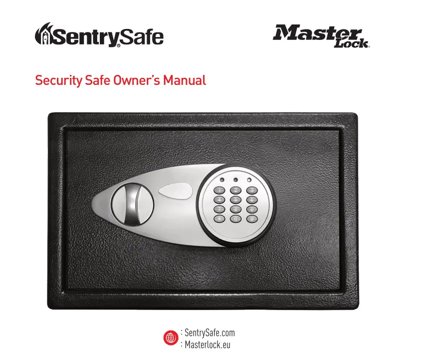 Master Lock X055ML Lock X Line Security Safe Owner's Manual