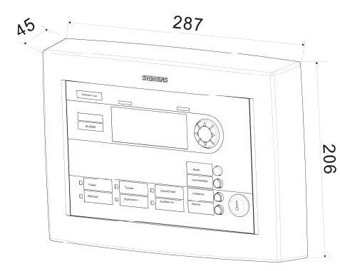 SIEMENS FSD901-U2 Floor Repeater Display for Fire Detection System - Dimension