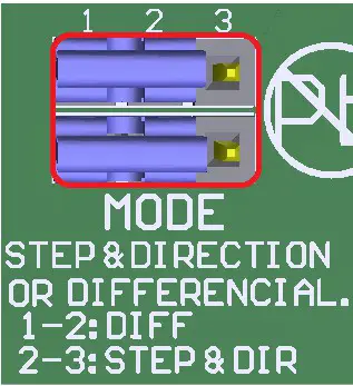 CNC4PC C34ES DH Connector Board - JUMPER TO SELECT THE DIFFERENTIAL INPUT 1