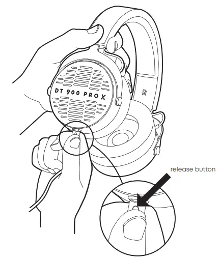beyerdynamic T900 Pro X Professional Headphones - HOW TO CONNECT THE CABLE 1