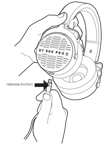 beyerdynamic T900 Pro X Professional Headphones - HOW TO CONNECT THE CABLE
