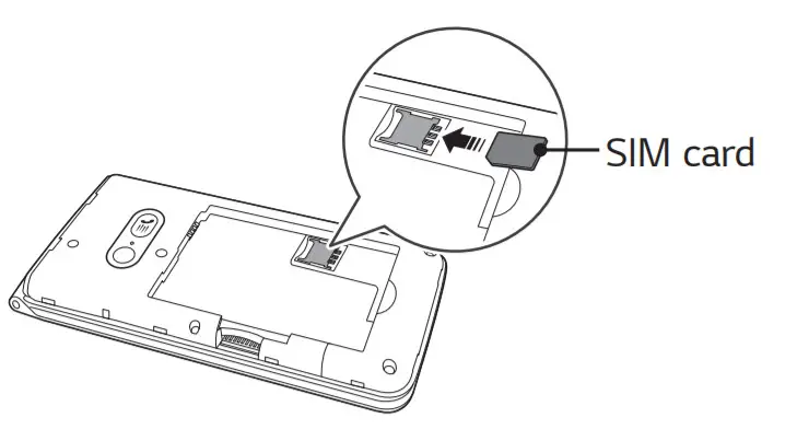 LG LM-Y120UM Wine 2 LTE Mobile Phone-SIM card into