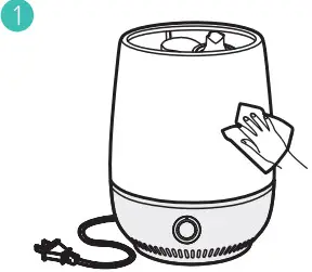 Dr Trust 907 Cool Mist Humidifier-Clening 1