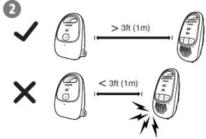 vtech DM111 Audio Baby Monitor - Positioning 1