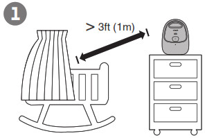 vtech DM111 Audio Baby Monitor - Positioning