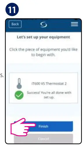 SALUS Thermostat Sensor TS600 User Guide - Follow the onscreen instructions to complete the setup