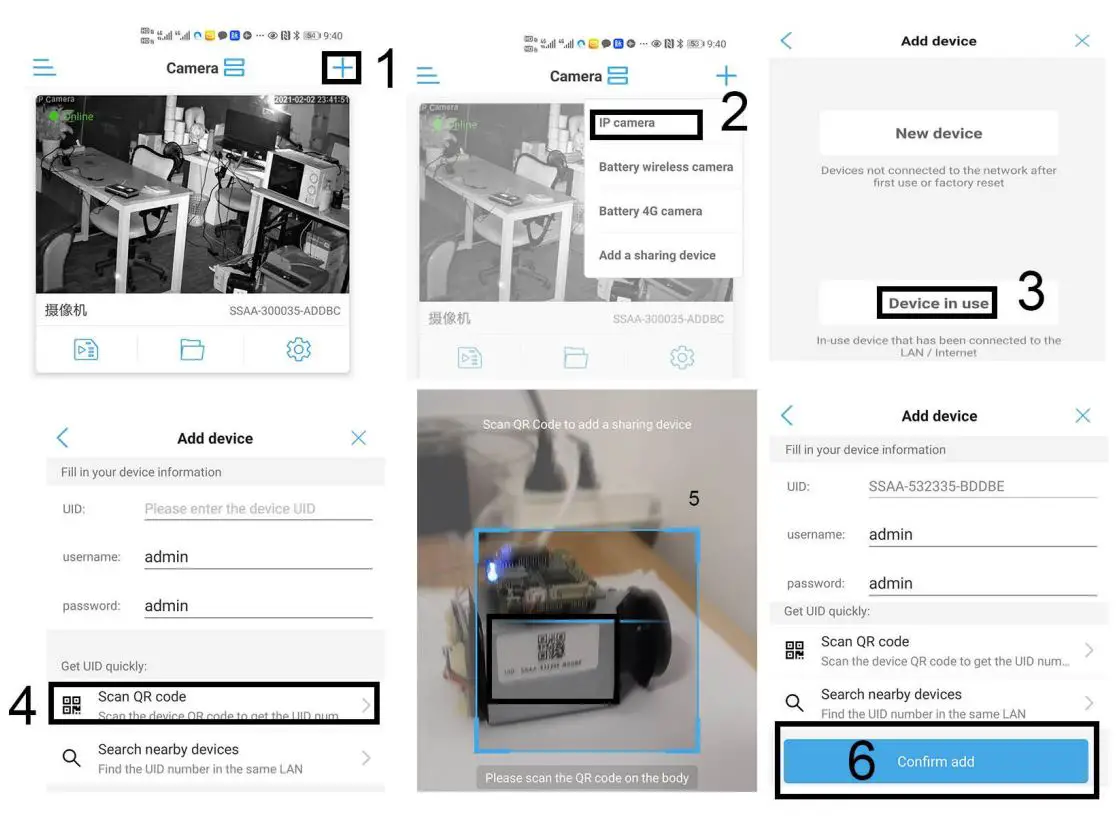 Cameras 4G Router WIFI ZOOM IP Camera Instructions - Install Camhipro mobile APP and add camera