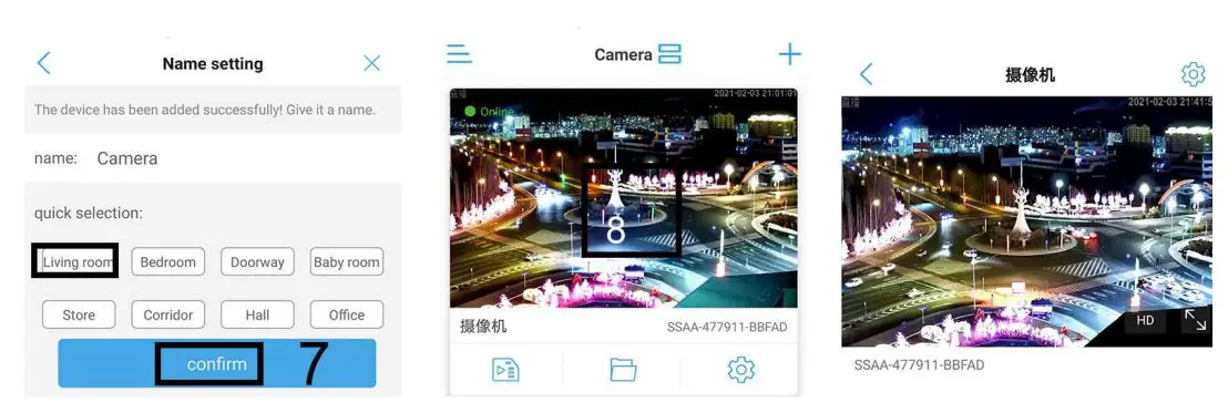 Cameras 4G Router WIFI ZOOM IP Camera Instructions - Install Camhipro mobile APP and add camera