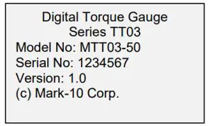 MARK 10 Digital Torque Gauges TT03 Series - Information
