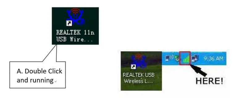 Shen Zhen Xin Hua Tian Technology XHT-6B17 Wireless USB Adapter - A new icon will appear near the clock of system tray