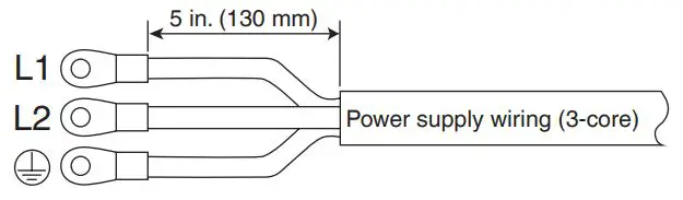 DAIKIN VRV System Air Conditioner Instruction Manual - sheath to strip off power supply wiring