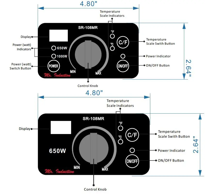 SUPENTOWN SR-108MR SmartScan Instruction Manual - Control Panel