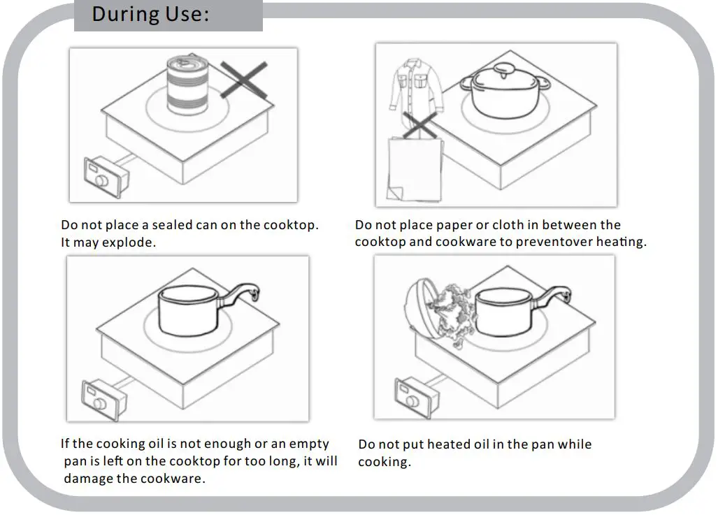 SUPENTOWN SR-108MR SmartScan Instruction Manual - KEY POINTS BEFORE USING THE COOKTOP