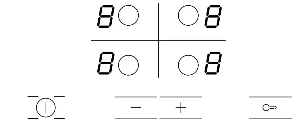 BOCH PKE6 4 Electric Hob 60 cm Black Surface Mount Without Frame User Manual - Control panel