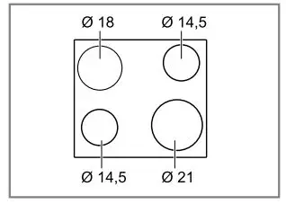 BOCH PKE6 4 Electric Hob 60 cm Black Surface Mount Without Frame User Manual - PKE6