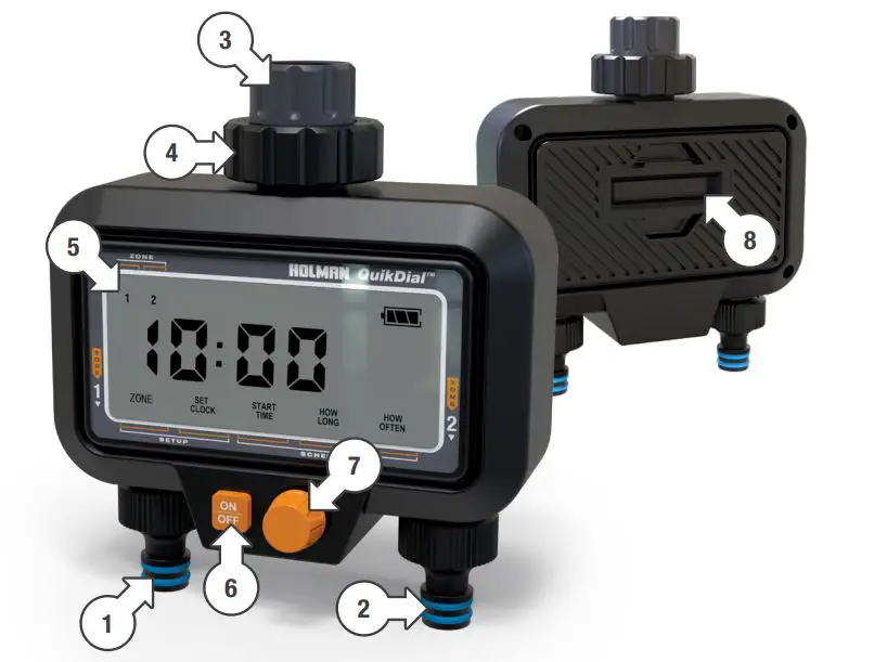 HOLMAN QuikDial Dual Outlet Digital Tap Timer fig1