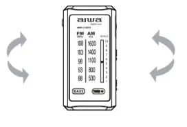 aiwa AWR 3332HK AM FM Pocket Radio - RECEIVING AM BROADCAST