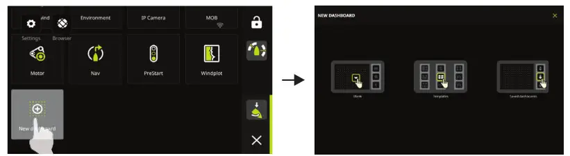 B G Nemesis 9 Sailing Display- Create a new dashboard
