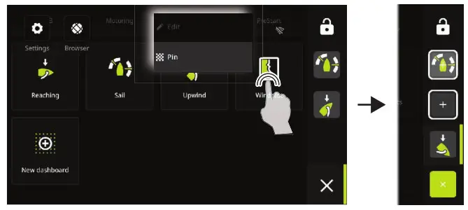 B G Nemesis 9 Sailing Display- Pin a dashboard