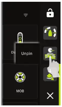 B G Nemesis 9 Sailing Display- Unpin a dashboard