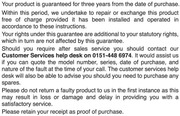 silentnight Oil Filled Radiator - After Sales Service