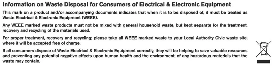 silentnight Oil Filled Radiator - Information on Waste Disposal