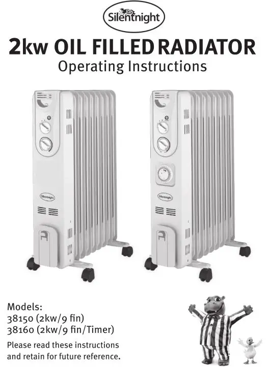 silentnight Oil Filled Radiator Instruction Manual