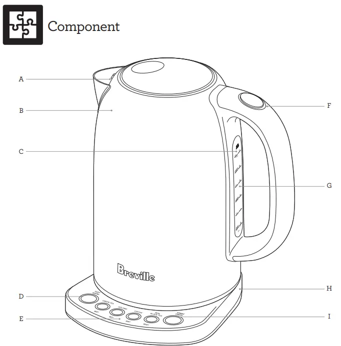 Breville LKE842 TempSet Kettle-Component