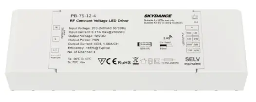SKYDANCE PB-75-12-4 RF 4 Channel Constant Voltage LED Driver