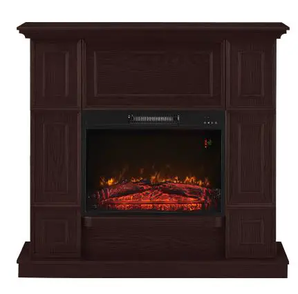GOOD-GRACIOUS-63044-WNT-HD-43.31-Inch-MDF-Electric-Fireplace-with-Mantel-Freestanding-Heater-