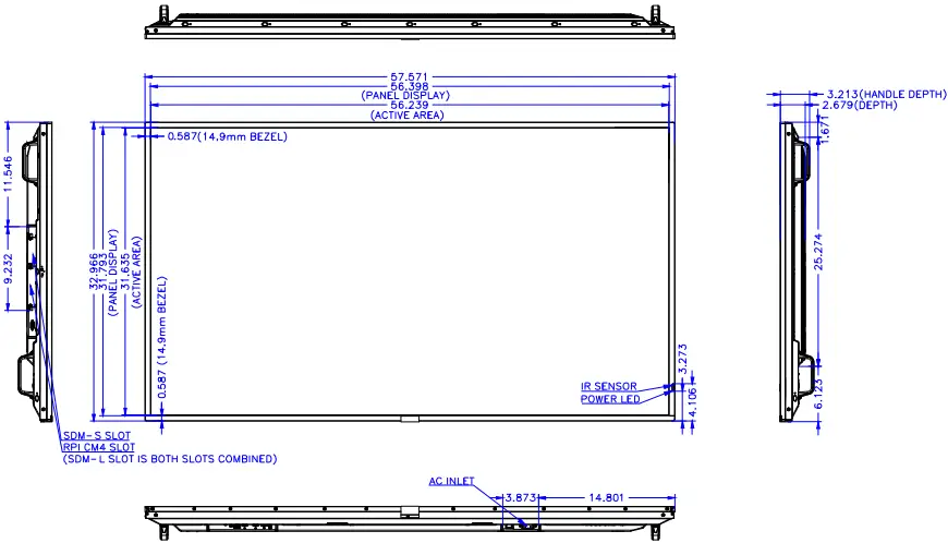 Display Dimensions - ME651