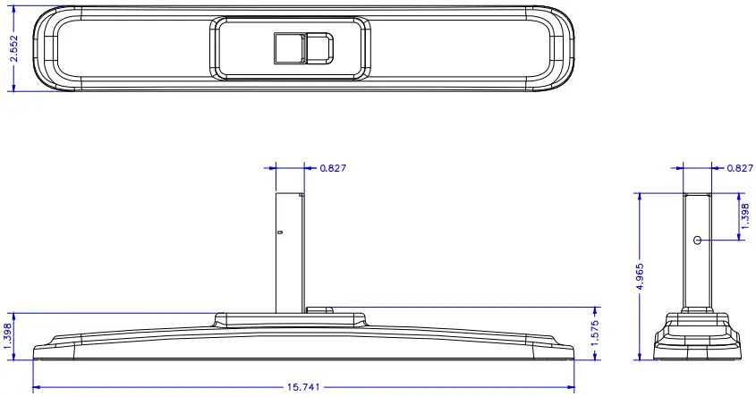 Table Top Stand Dimensions ST‐65M