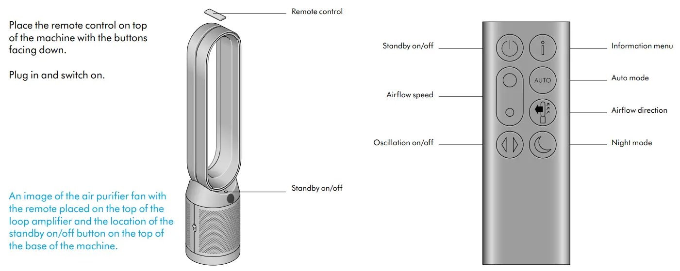dyson 419900-01 Autoreact Cool Autoreact Purifier User Manual - Getting started