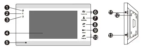 TMEZON MZ-VDP-739EM 4-Wire Video Door Phone 10