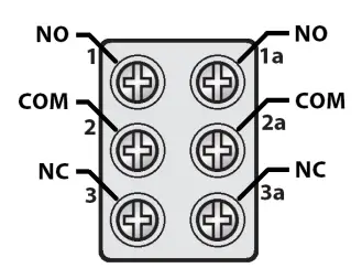 zap ACC400 Emergency Door Releases User Guide - Connections - ACC400-402, ACC410-411