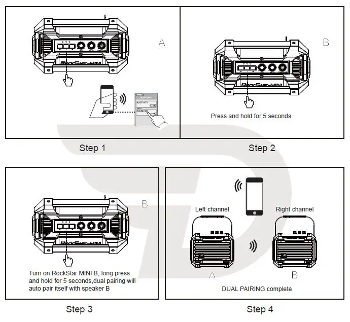 DreamWave -RockStar- Mini Super -Portable- Bluetooth -Speaker fig 10