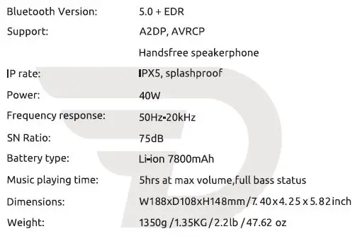 DreamWave -RockStar- Mini Super -Portable- Bluetooth -Speaker fig 12